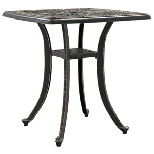 vidaXL Mesa de jard&iacute;n aluminio fundido bronce 53x53x53 cm