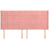 vidaXL Cabecero con orejas de terciopelo rosa 203x16x118/128 cm