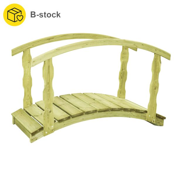 vidaXL Puente de jardín B-Stock madera de pino impregnada 170x74x105cm