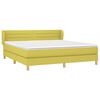 vidaXL Cama box spring con colch&oacute;n tela verde 180x200 cm