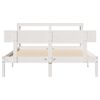 vidaXL Estructura de cama sin colch&oacute;n madera maciza blanca 120x190 cm