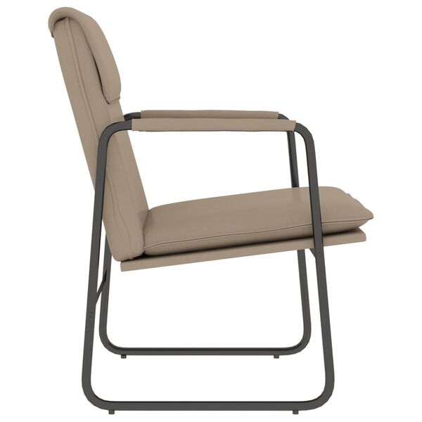 vidaXL Sillón de relax cuero sintético color capuchino 55x64x80 cm