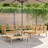 vidaXL Set de sof&aacute;s de palets de jard&iacute;n 4 pzas madera maciza de acacia