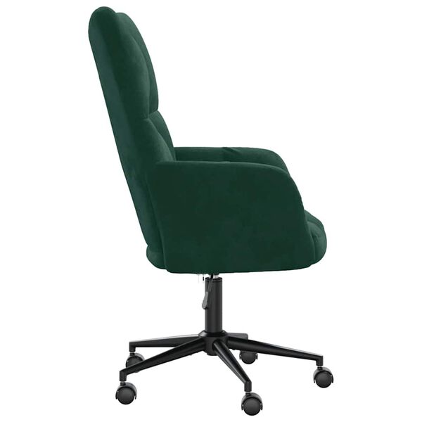 vidaXL Sill&oacute;n de relax de terciopelo verde oscuro