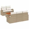 vidaXL Conjunto de sof&aacute;s de jard&iacute;n 6 uds. Beige y Crema