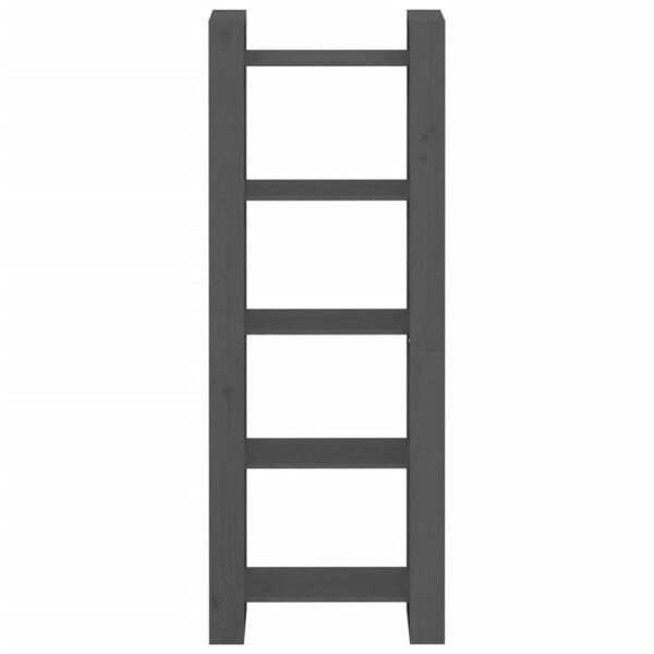 vidaXL Estantería/divisor de espacios madera maciza gris 60x35x160 cm