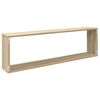 vidaXL Estantes cubo pared 2uds contrachapado roble Sonoma 100x15x30cm