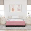 vidaXL Cama tipo Box Spring con colch&oacute;n Rosa 140 x 220 cm tela