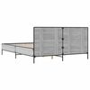 vidaXL Estructura cama madera ingenier&iacute;a metal gris Sonoma 160x200 cm