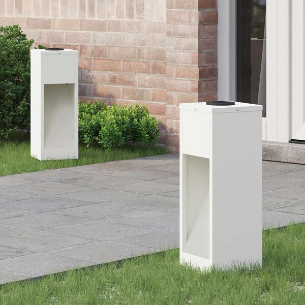 vidaXL Luz de Sendero LED Solar 2 pcs Acero laminado en frío