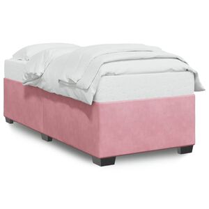 vidaXL Estructura de cama sin colch&oacute;n terciopelo rosa 80x200 cm
