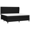 vidaXL Cama box spring con colch&oacute;n tela negro 200x200 cm