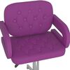 vidaXL Sillas de comedor giratorias 4 unidades cuero sint&eacute;tico morado