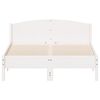vidaXL Estructura de cama sin colch&oacute;n madera maciza blanca 120x190 cm