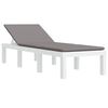 vidaXL Tumbona con cojines PP blanco