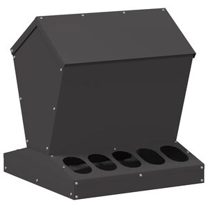 vidaXL Comedero para pollos Negro 40 x 40 x 45 cm