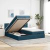 vidaXL Estructura de cama otomana colchones terciopelo azul oscuro