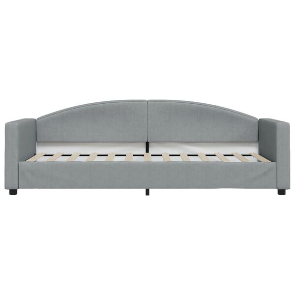 vidaXL Sof&aacute; cama sin colch&oacute;n tela gris claro 80x200 cm