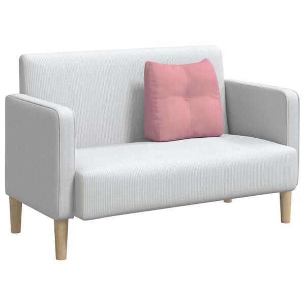 vidaXL Cojín de Espalda Rosa 45 x 24 x 50 cm Terciopelo