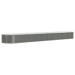 vidaXL Jardinera arriate acero galvanizado gris 440x80x36 cm