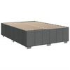 vidaXL Cama box spring con colch&oacute;n tela gris oscuro 140x190 cm