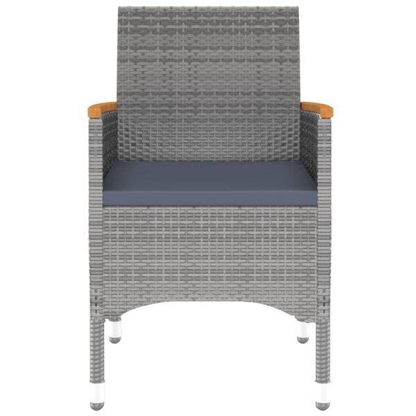 vidaXL Juego de comedor de jardín 5 piezas ratán sintético gris