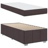 vidaXL Estructura de cama con colch&oacute;n Marr&oacute;n Oscuro 90 x 190 cm tela