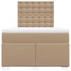 vidaXL Cama box spring con colch&oacute;n cuero sint&eacute;tico capuchino 120x200cm