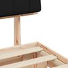 vidaXL Estructura de Cama con Cabecera Tapizada Negro 90 x 190 cm