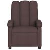 vidaXL Sill&oacute;n reclinable de masaje el&eacute;ctrico tela marr&oacute;n oscuro
