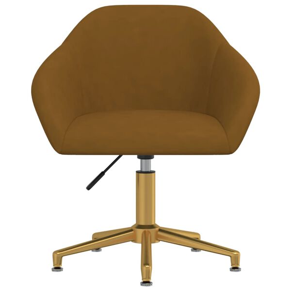 vidaXL Sillas de comedor giratorias 4 uds terciopelo marrón