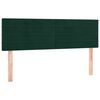 vidaXL Cama box spring con colch&oacute;n terciopelo verde oscuro 140x200 cm