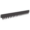 vidaXL Borde de C&eacute;sped 20 pcs 103 x 15 cm metal Negro