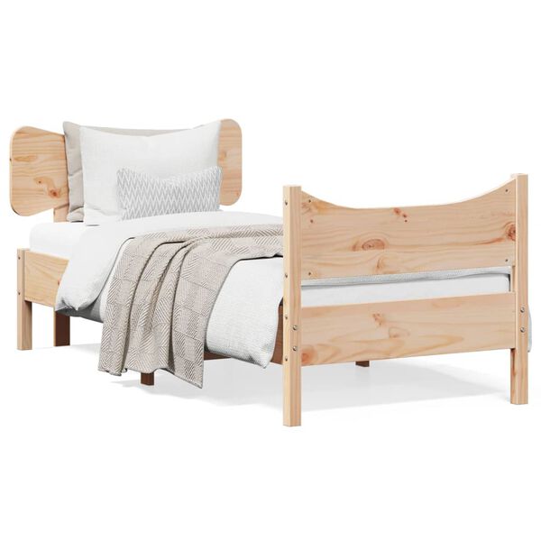 vidaXL Estructura de cama sin colchón madera maciza de pino 90x190 cm