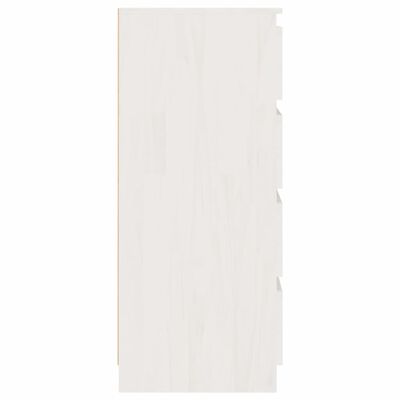 vidaXL Armario auxiliar madera maciza de pino blanco 60x36x84 cm
