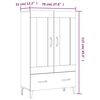vidaXL Aparador madera contrachapada color roble Sonoma 70x31x115 cm