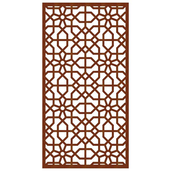 vidaXL Adorno de pared de jard&iacute;n acero corten dise&ntilde;o morisco 105x55 cm