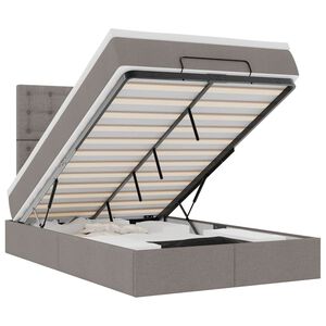 vidaXL Estructura de cama otomana colch&oacute;n tela topo 120x190 cm