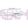 vidaXL Conjunto de Sof&aacute;s de Jard&iacute;n 7 pcs Marr&oacute;n Cera Pino macizo