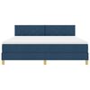 vidaXL Cama box spring con colch&oacute;n con colch&oacute;n Azul 180 x 200 cm tela