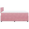 vidaXL Cama box spring con colch&oacute;n terciopelo rosa 120x200 cm