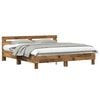 vidaXL Estructura de cama con cabecera Madera vieja 203 x 185 x 70 cm