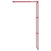 vidaXL Mampara puerta de ducha vidrio transparente ESG rojo 90x195 cm