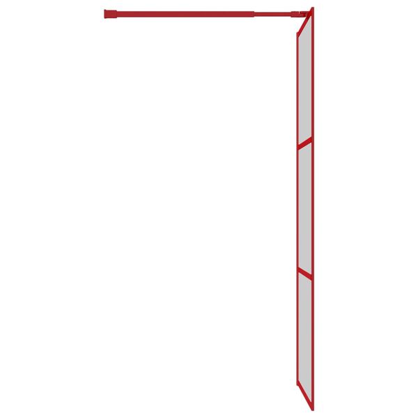 vidaXL Mampara puerta de ducha vidrio transparente ESG rojo 90x195 cm
