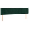 vidaXL Cabecero con LED de terciopelo verde oscuro 183x16x78/88 cm