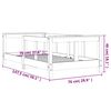 vidaXL Estructura de cama para niños madera de pino blanco 70x140 cm