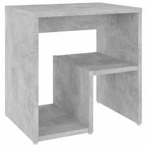 vidaXL Mesita de noche madera contrachapada gris hormig&oacute;n 40x30x40 cm