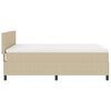 vidaXL Cama tipo Box Spring Gris claro y blanco. 203 x 160 x 88 cm