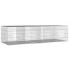 vidaXL Jaula para conejos 4 paneles hierro galvanizado 217x79x54 cm