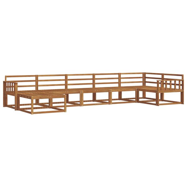 vidaXL Conjunto de sof&aacute;s de exterior 7 pcs Natural